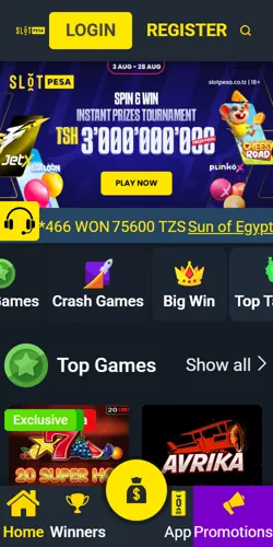 Slot Pesa Tanzania Android app